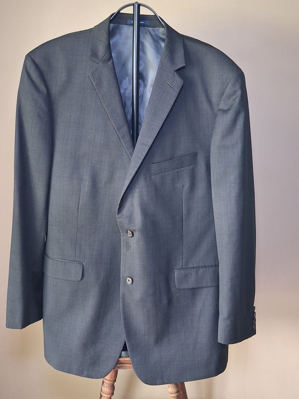 Ralph Lauren 100% Wool Charcoal Gray Sport Coat Blazer Suit Jacket; Sz. 48R